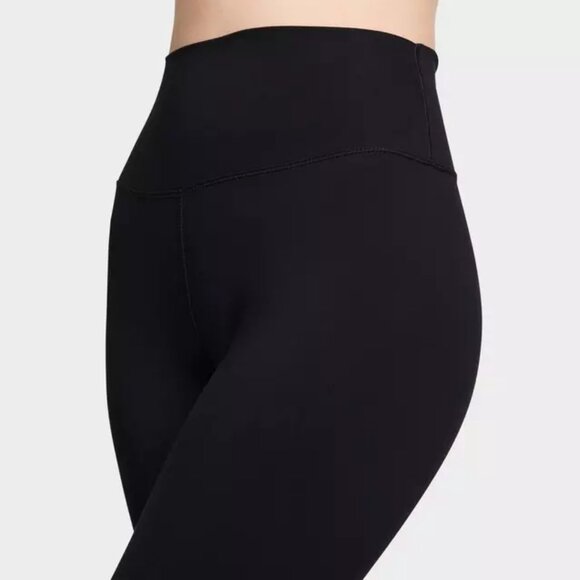 Nike One Women’s High-Waisted 7/8 Leggings Pockets Black - Picture 7 of 13